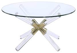 Modern Coffee Table Acrylic Crossed