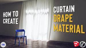create realistic curtain material in