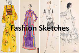 After you have your sketch, fill it in with solid colors. Fashion Sketches For Fashion Designing Get Fashion