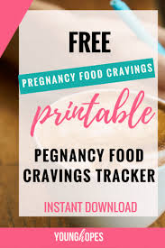 Free Pregnancy Food Cravings Weekly Tracker Printable