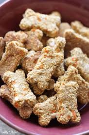 homemade dog treats with rolled oats and peanut butter
