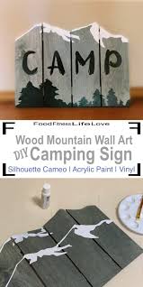 Diy Wood Mountain Wall Art Camping Sign