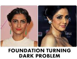 foundation turning dark problem