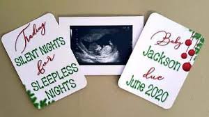 Christmas Card Baby Announcement Photo Prop Pregnancy