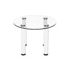 Round Glass Coffee Table White Legs