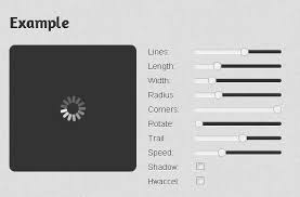 spin js animated css3 loading spinner