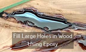 fill large holes in wood using epoxy