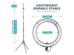 Neewer Camera Photo Video Lightning Kit 18 Inches 48 Centimeters Outer 55w 5500k Dimmable Led Ring Light Light Stand Bluetooth Receiver For Smartphone Youtube Tiktok Self Portrait Video Shooting Newegg Com