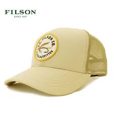 Filson Filson Logger Mesh Cap With Fly Beige Made In Usa