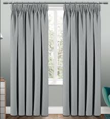 silver pencil pleat blackout curtains