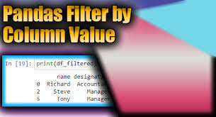 pandas filter by column value