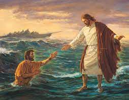 And peter having descended from the boat, walked upon the water and came to jesus. Christ Walking On The Water