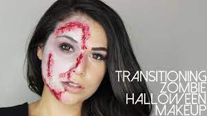 halloween makeup transitioning zombie