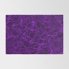 neon purple magic fire water rug by
