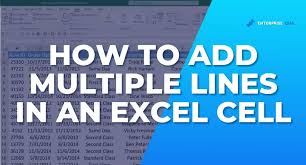 add multiple lines in an excel cell