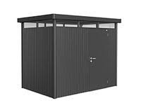 stylish metal garden shed with flat roof
