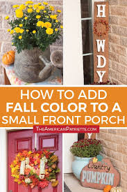 decorating a small front porch for fall
