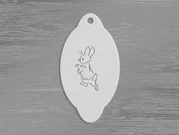peter rabbit running face paint stencil