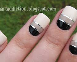 Check out this tutorial for various designs of silver. Silver Nail Art Askideas Com