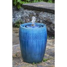 Water Fountain Blue Kinsey Garden Decor