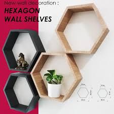 Ohm Hexagon Wall Shelves Set Of