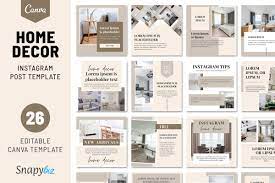 home decor insram post template by