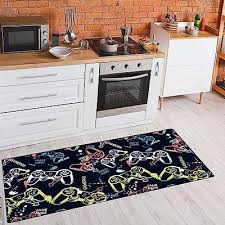 joystick gamepad kitchen rug