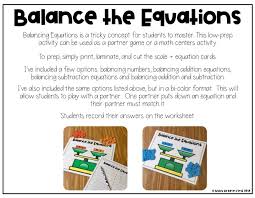 Balancing Equations Math 1st