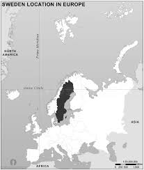 Slide 1, country outline map labeled with capital and major cities. Sweden Location Map In Europe Black And White Location Map Of Sweden In Europe Emapsworld Com