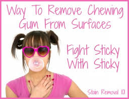 remove chewing gum from surfaces by