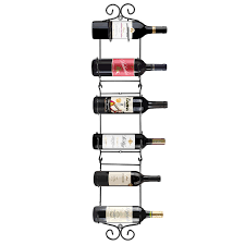 Wine Rack Six Bottle Wall Mounted Wine