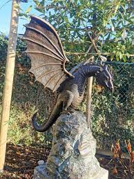 Large Bronze Dragon Garden Statue