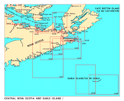 Nautical Charts For Central Nova Scotia And Sable Island
