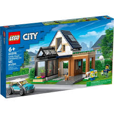 lego city family house and electric car