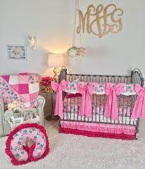 pink crib bedding baby girl