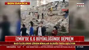 Dün 17:14 i̇zmir'de depremde yıkılan binaların yerinde yenileri yükseliyor. Izmir De Meydana Gelen Depremin Ardindan Kentin Uzerinde Toz Bulutu Olustu