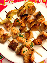oven baked salmon kabobs skewers recipe