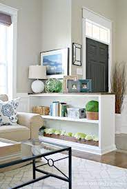 half wall built in bookcase reveal