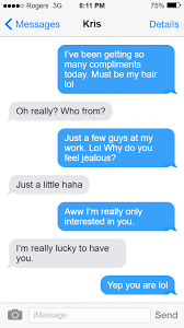 a guy jealous over text