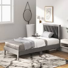 twin full queen platform bed with high