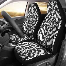 Pixelated Car Seat Covers Pattern Car