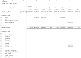 Daily Cash Flow Template Simple Weekly Cash Flow Template