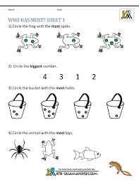 Improve your kindergarten math skills by using these worksheets. Printable Kindergarten Math Worksheets Comparing Numbers And Size