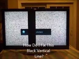 samsung tv has vertical black stripe