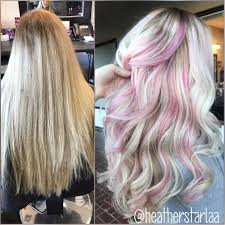 Blonde hair with pink highlights blondes really do have more fun, especially with a splash of pink highlights! Platinum Hair Pastel Pink Peekaboos Pastel Pink Hair Long Hair Curled Hair Pink Blonde Hair Pink Hair Highlights Pink Hair Streaks