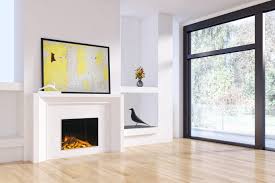 large wall with a linear fireplace