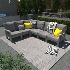 plastic outdoor sectional sofa set