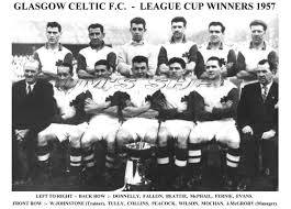 celtic f c team print 1957 league cup
