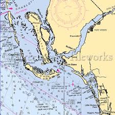 Florida Fort Myers Sanibel Captiva Nautical Chart Decor