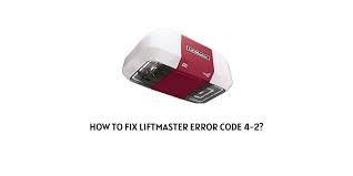 how to fix liftmaster error code 4 2